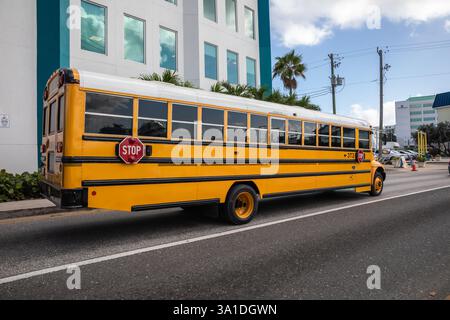 Il sole di gennaio a George Town, le Isole Cayman Foto Stock