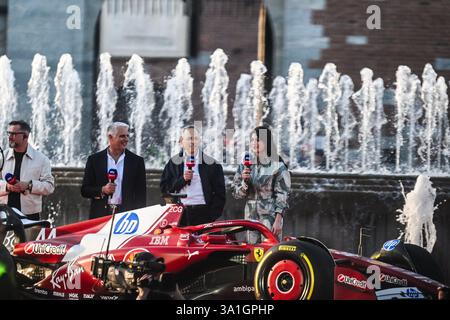 Italia. 6 marzo 2025. Frédéric Vasseur durante la presentazione del team Ferrari di Formula 1, il 6 marzo 2025 in Piazza del Castello a Milano (Credit Image: © Tiziano Ballabio/Pacific Press via ZUMA Press Wire) SOLO PER USO EDITORIALE! Non per USO commerciale! Foto Stock