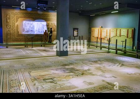 Gaziantep, Turchia, Turkiye. Zeugma Mosaic Museum, vista interna. Foto Stock