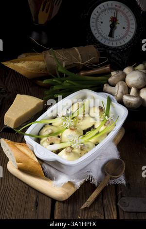 Funghi cotti Foto Stock