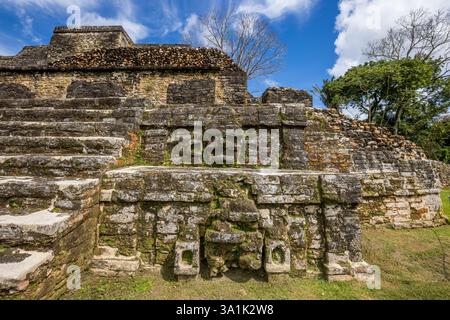 I templi di Altun ha Mayan Archeological Site, Belize, America centrale Foto Stock