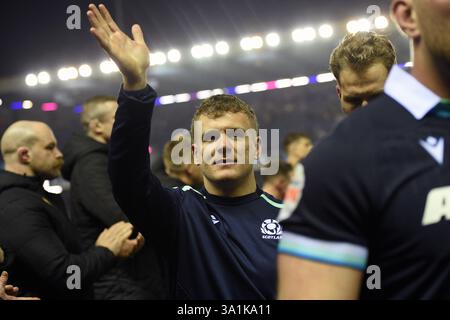 Scottish gas Murrayfield Stadium . Edimburgo . Scozia, Regno Unito. 8 marzo 2025. Guinness Six Nations Match Scozia contro Galles crediti: eric mccowat/Alamy Live News Foto Stock