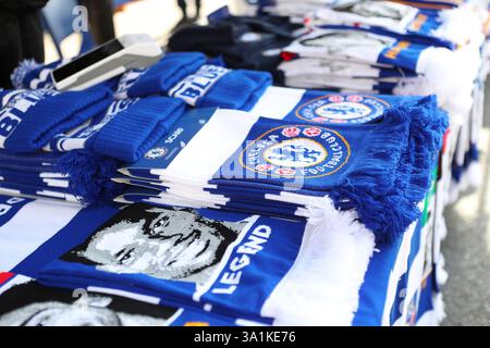 Londra, Regno Unito. 9 marzo 2025. Materiale promozionale del Chelsea durante la partita Chelsea FC vs Leicester City FC English Premier League allo Stamford Bridge, Londra, Inghilterra, Regno Unito il 9 marzo 2025 credito: Megan Ewens/Every Second Media Credit: Every Second Media/Alamy Live News Foto Stock