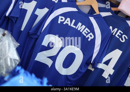 Londra, Regno Unito. 9 marzo 2025. Materiale promozionale del Chelsea durante la partita Chelsea FC vs Leicester City FC English Premier League allo Stamford Bridge, Londra, Inghilterra, Regno Unito il 9 marzo 2025 credito: Megan Ewens/Every Second Media Credit: Every Second Media/Alamy Live News Foto Stock