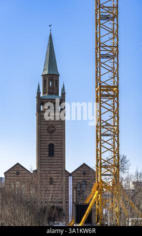 Cantiere Neue Nationalgalerie, Museo del XX secolo, Potsdamer Strasse, Berlino, Germania, Europa Foto Stock