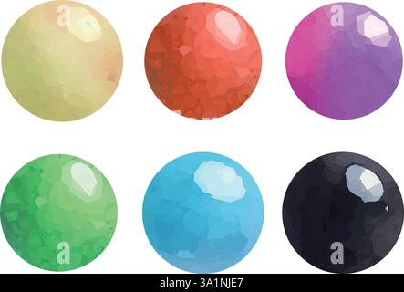 Set vettoriale di campioni di acquerello Illustrazione Vettoriale