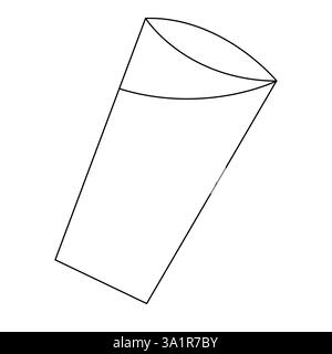 Disegno continuo a una linea di cocktail, bevanda fresca estiva contorno illustrazione vettoriale e design minimalista Illustrazione Vettoriale