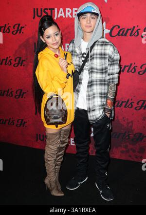(FILE) Jenna Ortega dice che lavorare con Lady Gaga sulla seconda stagione di Netflix "mercoledì" è stato "il migliore". HOLLYWOOD, LOS ANGELES, CALIFORNIA, USA - OTTOBRE 27: L'attrice americana Jenna Ortega e l'attore americano Asher Angel arrivano al 7° Halloween Party annuale di Just Jared tenutosi ai Goya Studios il 27 ottobre 2018 a Hollywood, Los Angeles, California, Stati Uniti. (Foto di Xavier Collin/Image Press Agency) Foto Stock
