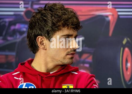 CIRCUITO INTERNAZIONALE DEL BAHRAIN, BAHRAIN - FEBBRAIO 27: Charles Leclerc, Ferrari SF-25 da Monaco durante i test del Bahrain sul circuito internazionale del Bahrain giovedì 27 febbraio 2025 a Sakhir, Bahrain (foto di Michael Potts/BSR Agency) Foto Stock