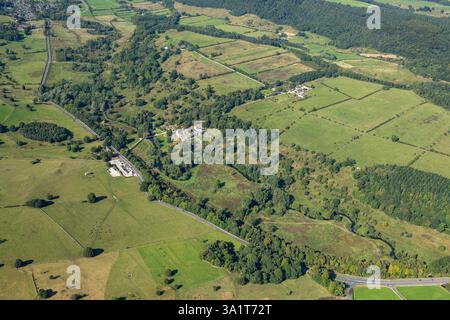Haddon Hall Landscape Park, Derbyshire, 2024. Foto Stock