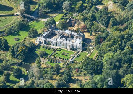 Haddon Hall, una casa padronale descritta da Pevsner come il castello inglese per eccellenza, Derbyshire, 2024. Foto Stock