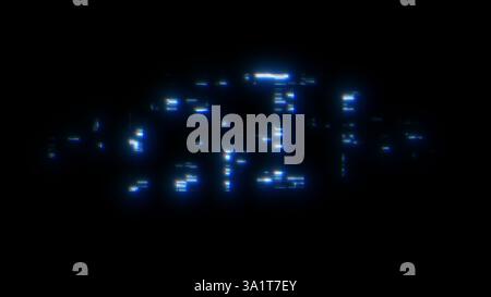 Effetto glitter digitale con pixel distorti Foto Stock