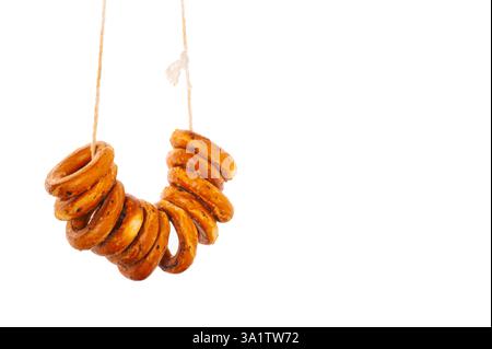 Prodotti da forno tradizionali dell'Europa orientale e dell'Asia. Bublik, bagel, Pretzels, Baronkos e pasticceria natalizia. 20 Foto Stock