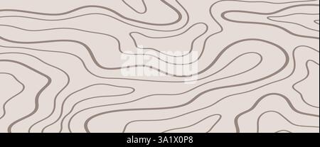 Sfondo della mappa topografica. Modello astratto ondulato Illustrazione Vettoriale