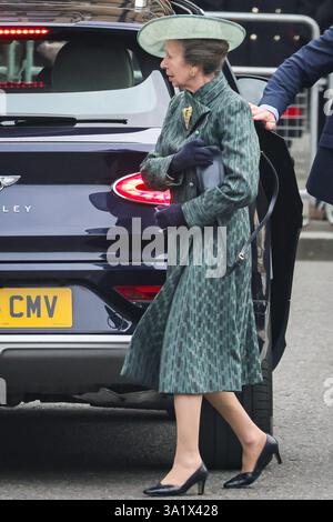 Londra, Regno Unito. 10 marzo 2025. Principessa Anna, arriva la principessa reale. Il Commonwealth Service è una celebrazione del Commonwealth e delle sue nazioni, tenutasi presso l'Abbazia di Westminster. Crediti: Imageplotter/Alamy Live News Foto Stock