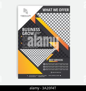 moderno vettore di modelli di volantini aziendali Illustrazione Vettoriale