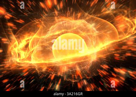 Elemento atomico di energia, illustrazione Foto Stock