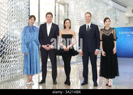 TAIPEI, CINA - 11 MARZO 2025 - l'attrice malese cinese Michelle Yeoh partecipa all'evento di apertura del negozio di gioielli Taipei 101 di Taipei Foto Stock