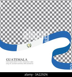 Vettore di stock di nastro di bandiera nazionale del Guatemala Illustrazione Vettoriale
