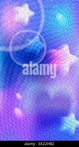 Y2K Deep Blue Aesthetic Story background Illustrazione Vettoriale