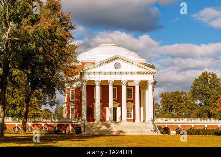 L'Università della Virginia, Rotunda, a Charlottesville, Albemarle County, Virginia, STATI UNITI Foto Stock
