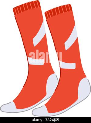 illustrazione vettoriale cartoni animati knee socks soccer Illustrazione Vettoriale