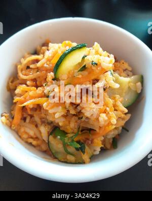 Bibimbap o Bi BIM BAP, cibo tradizionale coreano già mescolato. Foto Stock