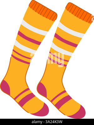 calze atletiche calcio cartoni animati illustrazione vettoriale Illustrazione Vettoriale