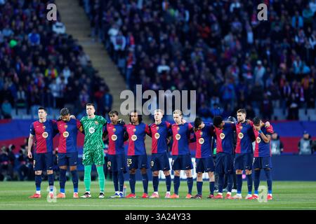 Barcellona, Spagna. Credito: D. 11 marzo 2025. Barcellona gruppo a squadre (Barcellona) calcio: Partita di UEFA Champions League tra FC Barcelona 3-1 Benfica all'Estadi Olimpic Lluis Companys di Barcellona, Spagna. Credito: D . Nakashima/AFLO/Alamy Live News Foto Stock