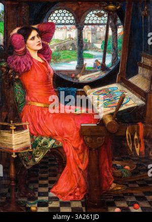 “Sono mezzo stufo di ombre” disse la Signora di Shalott, dipinto a olio su tela di John William Waterhouse, 1888 Foto Stock