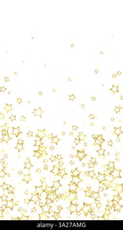 Sovrapposizione vettoriale Christmas Stars. Confetti scintillanti di lusso Magic Stars. Spirito natalizio. Illustrazione vettoriale Festive Stars su sfondo bianco. Illustrazione Vettoriale