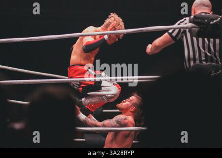 Burning Heart Pro Wrestling al Liverpool Olympia, 08.03.25 Foto Stock