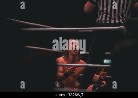Burning Heart Pro Wrestling al Liverpool Olympia, 08.03.25 Foto Stock
