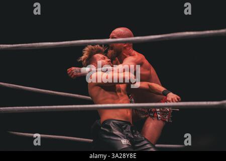 Burning Heart Pro Wrestling al Liverpool Olympia, 08.03.25 Foto Stock