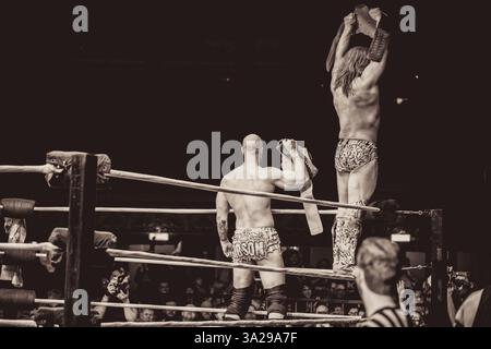 Burning Heart Pro Wrestling al Liverpool Olympia, 08.03.25 Foto Stock