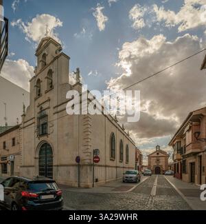 Eremo della vera Croce a Manzanares, una città spagnola nella provincia di Ciudad Real, nella comunità autonoma di Castilla-la Mancha, Spagna. Foto Stock