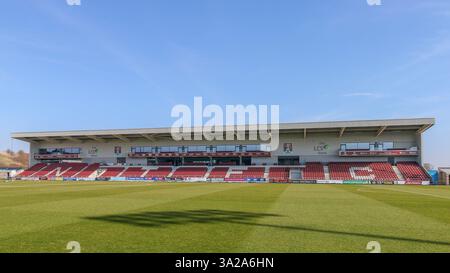 Northampton, Regno Unito. 9 marzo 2025: La nuova East Stand al Sixfields Stadium di Northampton Town Foto Stock