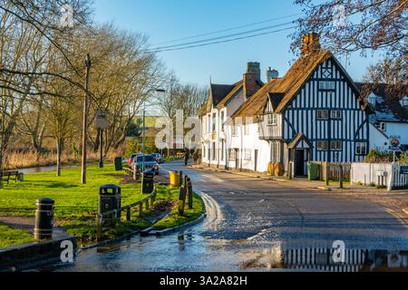 Il fiume Darenth a Eynsford Kent Foto Stock