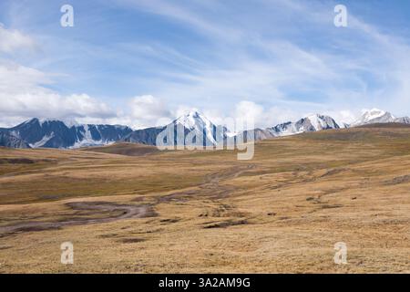 Parco nazionale di Altai tavan bogd, Mongolia. Catena montuosa dell'Altai Foto Stock