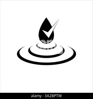 Collezione di loghi Water per aziende in stile piatto Illustrazione Vettoriale