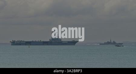 Nave ammiraglia del gruppo French Carrier Strike FS Charles De Gaulle Foto Stock