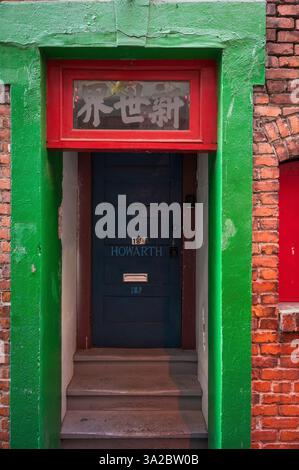 Il quartiere di Chinatown e fan Tan Alley nel centro di Victoria. Foto Stock