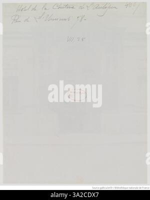 La fotografia di Eugène Atget mostra l'Hôtel de la Comtesse de l'Aubépin al 78 di Rue de l'Université, evidenziando il significato storico e architettonico dell'edificio. Foto Stock