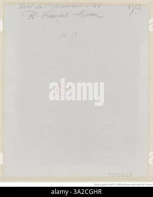 La fotografia di Eugène Atget di Hôtel de Beauvais, situata al 68 di Rue Francois-Miron, sottolinea le caratteristiche architettoniche dell'edificio nel contesto della sua posizione storica parigina. Foto Stock