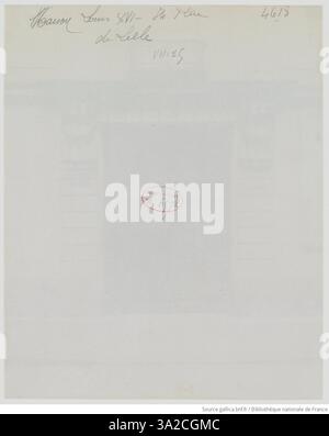 La fotografia di Eugène Atget raffigura la Maison Louis XVI al 34 di Rue de Lille, Parigi. L'immagine mette in risalto le caratteristiche architettoniche dell'edificio in stile Luigi XVI. Foto Stock