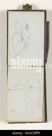 In questo quindicesimo pezzo di RF 26062, Théodore Chassériau cattura l'essenza della figura umana attraverso ritratti dettagliati, bilanciando le tradizioni classiche con la profondità emotiva. Foto Stock