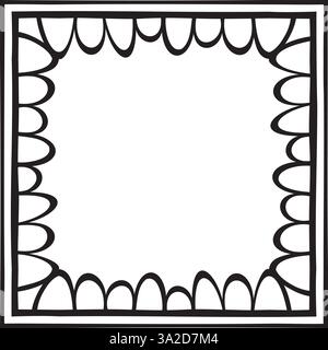 Illustrazione vettoriale realizzata con linee che creano un bordo quadrato Illustrazione Vettoriale