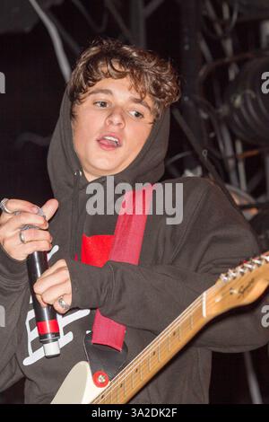 I Vamps si esibiscono al Blackpool Illuminations Switch di Blackpool Lancashire, Regno Unito Foto Stock