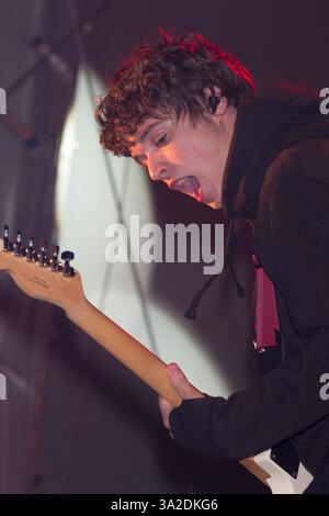 I Vamps si esibiscono al Blackpool Illuminations Switch di Blackpool Lancashire, Regno Unito Foto Stock