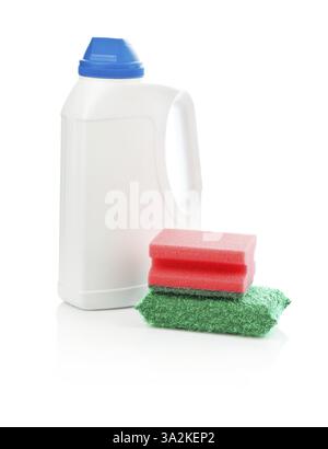 Biberon grande singolo e accessori per la pulizia Foto Stock